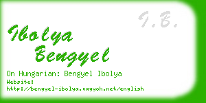 ibolya bengyel business card